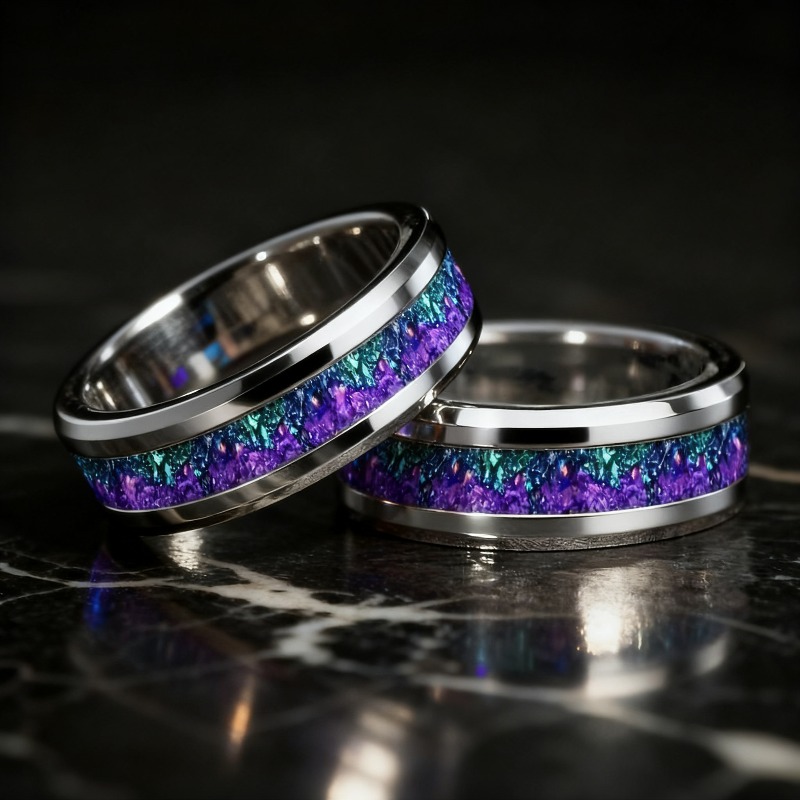 Unisex Retro Unique Style Stone Design Stainless Steel Ring